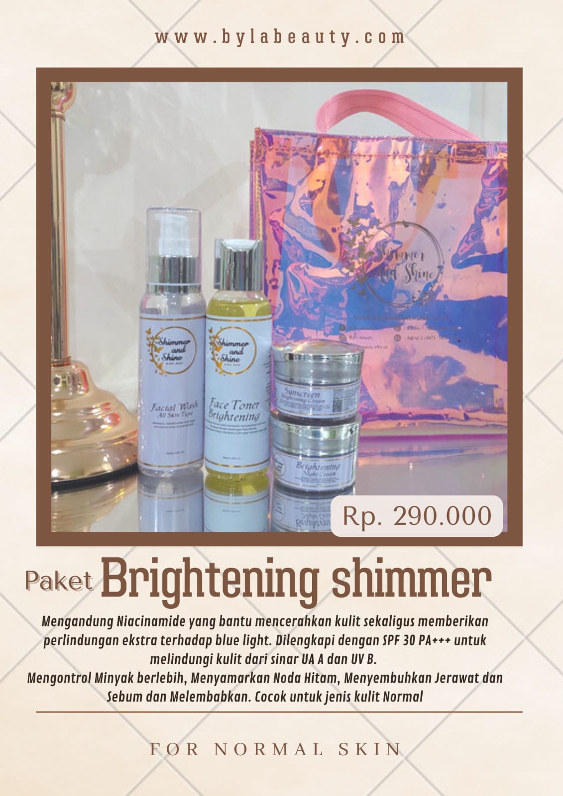 Brightening shimmer